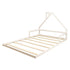 Pine Wood Floor Bed House Frame for Kids and Toddlers