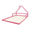 Pine Wood House Bed Frame with Rounded Corners for Kids, Double Size