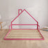 Pine Wood House Bed Frame with Rounded Corners for Kids, Double Size