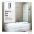 70cm Frameless Glass Bath Screen with Brackets - Chrome