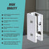 70cm Frameless Glass Bath Screen with Brackets - Chrome