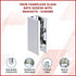 70cm Frameless Glass Bath Screen with Brackets - Chrome
