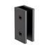 70cm Frameless Glass Bath Screen with Brackets - Black