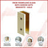 70cm Frameless Glass Bath Screen with Brackets - Gold