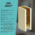 70cm Frameless Glass Bath Screen with Brackets - Gold