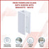 70cm Frameless Glass Bath Screen with Brackets - White