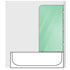 70cm Frameless Glass Bath Screen with Brackets - White