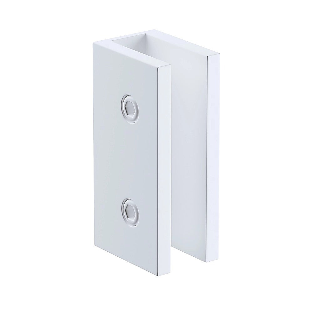 70cm Frameless Glass Bath Screen with Brackets - White