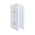70cm Frameless Glass Bath Screen with Brackets - White