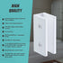 70cm Frameless Glass Bath Screen with Brackets - White