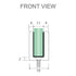 70cm Frameless Glass Bath Screen with Brackets - White