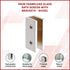 70cm Frameless Glass Bath Screen with Brackets - Nickel