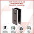 70cm Frameless Glass Bath Screen with Brackets - Gunmetal