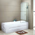 70cm Frameless Glass Bath Screen with Brackets - Gunmetal