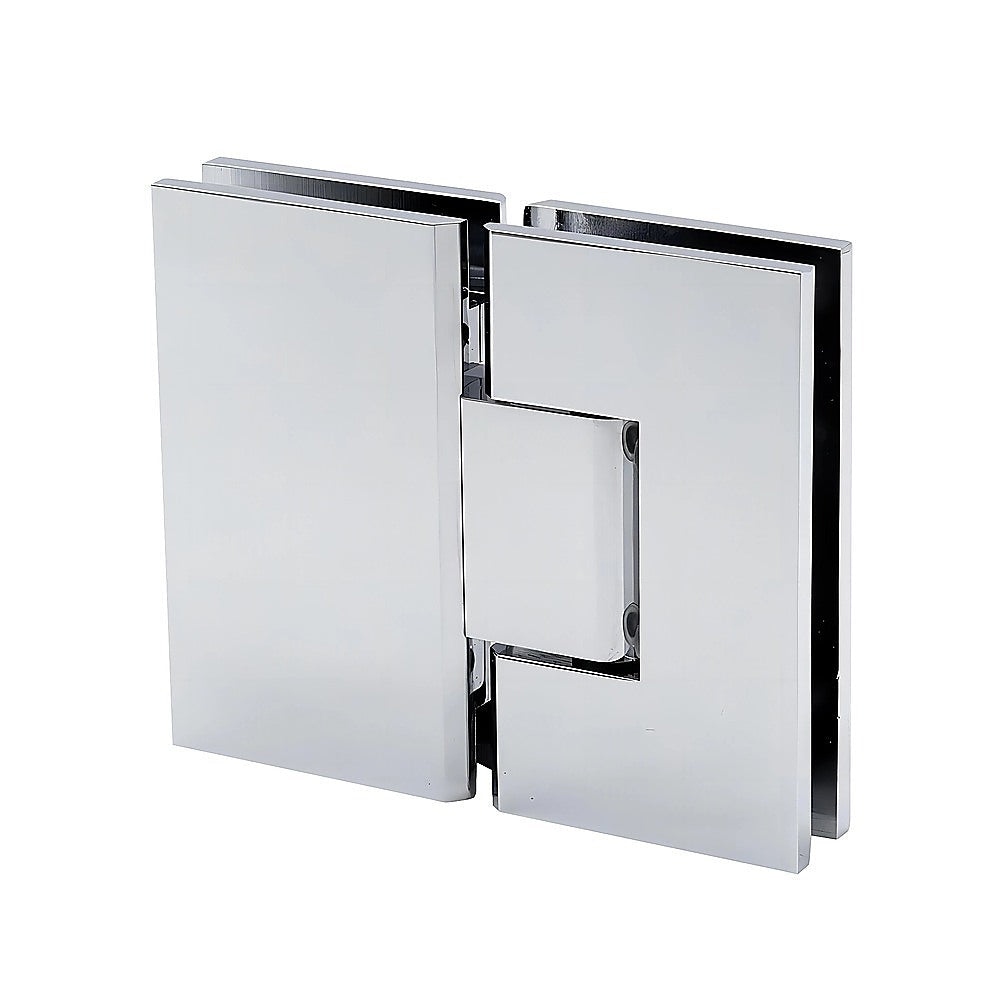 100cm Frameless Glass Bath Screen with Stainless Steel Brackets - Chrome