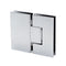 100cm Frameless Glass Bath Screen with Stainless Steel Brackets - Chrome