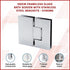 100cm Frameless Glass Bath Screen with Stainless Steel Brackets - Chrome