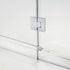 100cm Frameless Glass Bath Screen with Stainless Steel Brackets - Chrome