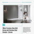 100cm Frameless Glass Bath Screen with Stainless Steel Brackets - Chrome