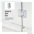 100cm Frameless Glass Bath Screen with Stainless Steel Brackets - Chrome