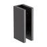 100cm Frameless Glass Bath Screen with Stainless Steel Brackets - Black
