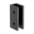 100cm Frameless Glass Bath Screen with Stainless Steel Brackets - Black