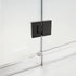 100cm Frameless Glass Bath Screen with Stainless Steel Brackets - Black