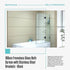 100cm Frameless Glass Bath Screen with Stainless Steel Brackets - Black