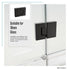 100cm Frameless Glass Bath Screen with Stainless Steel Brackets - Black
