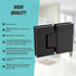 100cm Frameless Glass Bath Screen with Stainless Steel Brackets - Black
