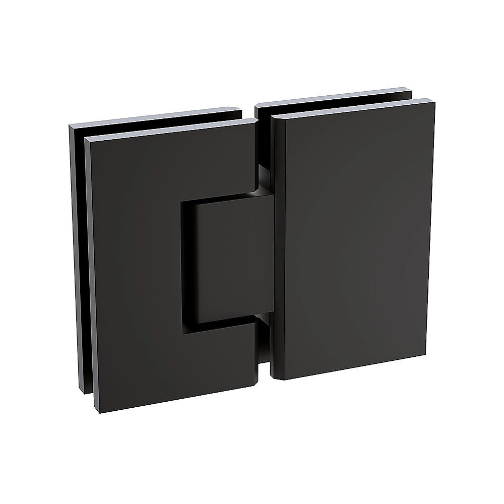 100cm Frameless Glass Bath Screen with Stainless Steel Brackets - Black