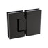 100cm Frameless Glass Bath Screen with Stainless Steel Brackets - Black