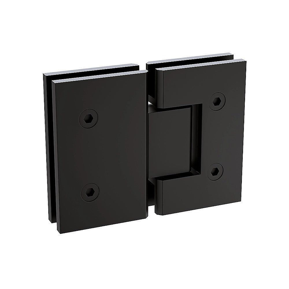 100cm Frameless Glass Bath Screen with Stainless Steel Brackets - Black