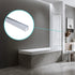 100cm Frameless Glass Bath Screen with Channel and Stainless Steel Hinges- Chrome