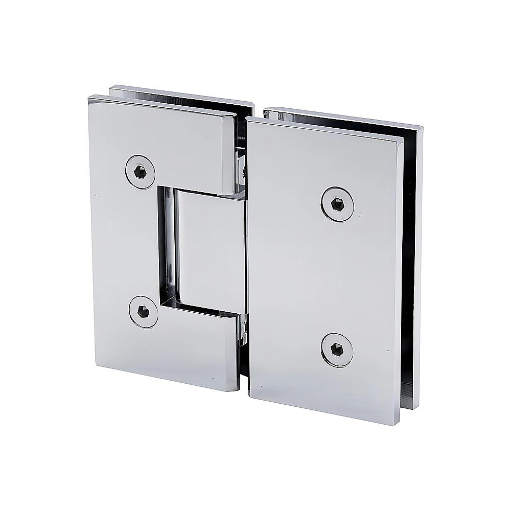 100cm Frameless Glass Bath Screen with Channel and Stainless Steel Hinges- Chrome