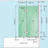 100cm Frameless Glass Bath Screen with Channel and Stainless Steel Hinges- Chrome