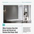 100cm Frameless Glass Bath Screen with Channel and Stainless Steel Hinges- Black