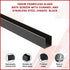100cm Frameless Glass Bath Screen with Channel and Stainless Steel Hinges- Black