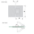 120cm Frameless Glass Bath Screen with Channel and Stainless Steel Hinges- Black