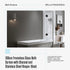 120cm Frameless Glass Bath Screen with Channel and Stainless Steel Hinges- Black