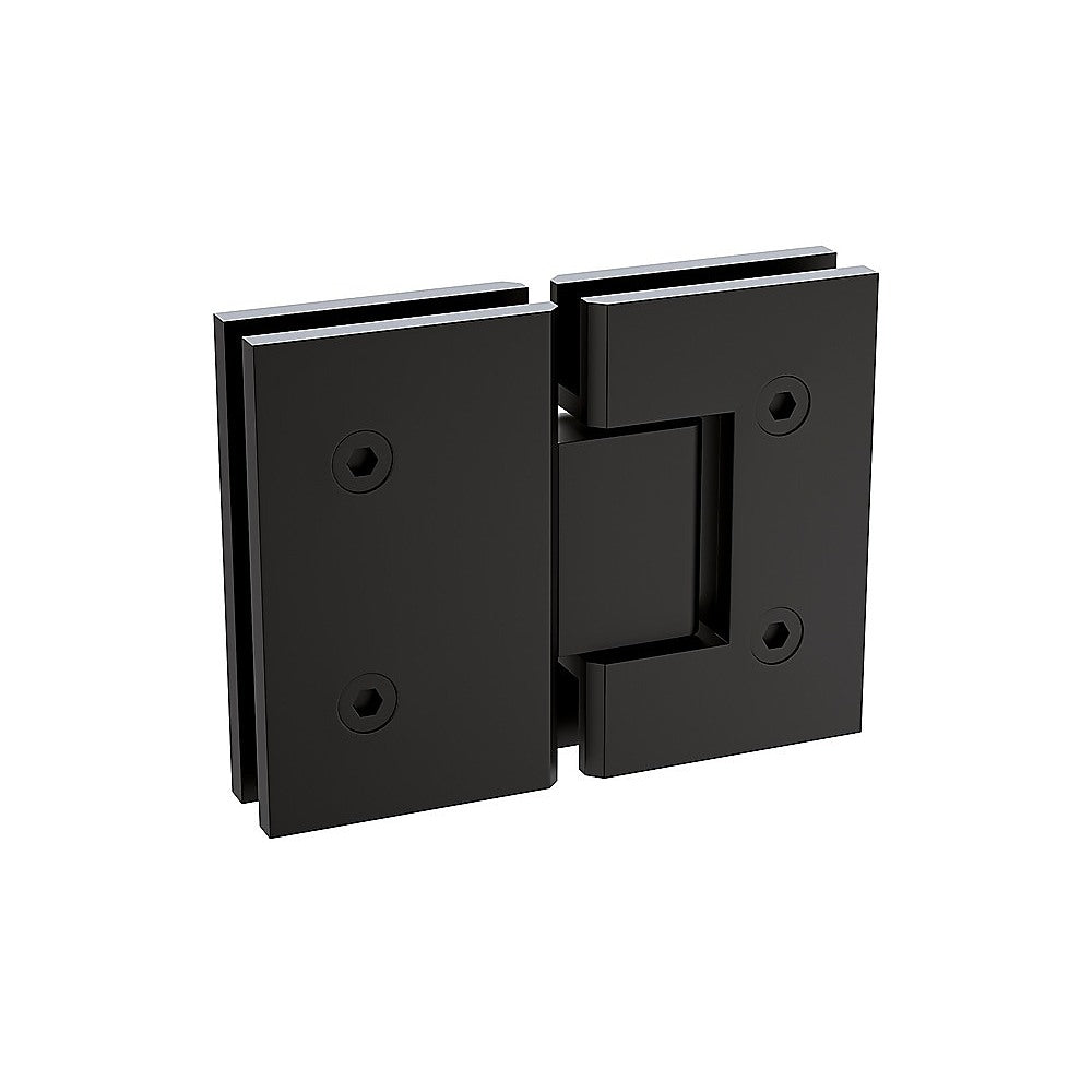 120cm Frameless Glass Bath Screen – Wall Channel with Stainless Steel Hinges in Black Finish