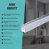 70cm Frameless Glass Bath Screen with Wall Channel - Chrome