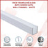 70cm Frameless Glass Bath Screen with Wall Channel - White