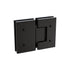 110cm Wall to Wall Frameless Shower Screen with Black Channel and SS Hinges , Square Knob Handle