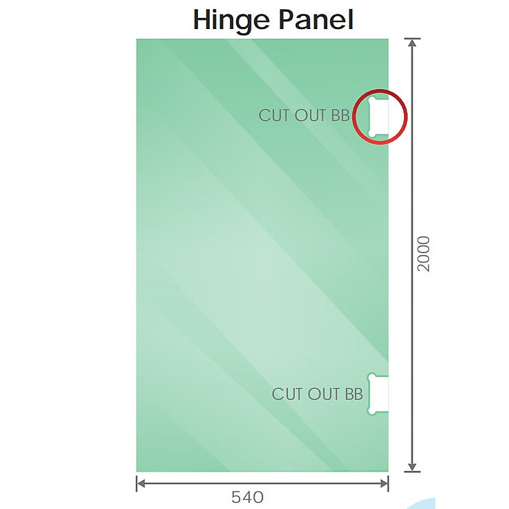 120x100cm Corner Frameless Shower Screen with Black Wall & Floor U-Brackets and SS Hinges, Square Knob Handle