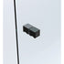 110x100cm Corner Frameless Shower Screen with Black Channel and SS Hinges, Square Knob Handle