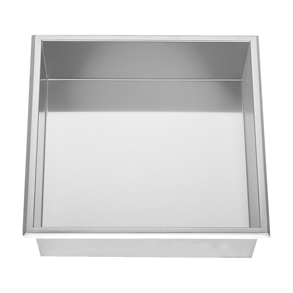336 x 336 x 101mm Shower Niche Single Shelf Organizer No Tile Needed in Stainless Steel Finish