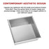 336 x 336 x 101mm Shower Niche Single Shelf Organizer No Tile Needed in Stainless Steel Finish