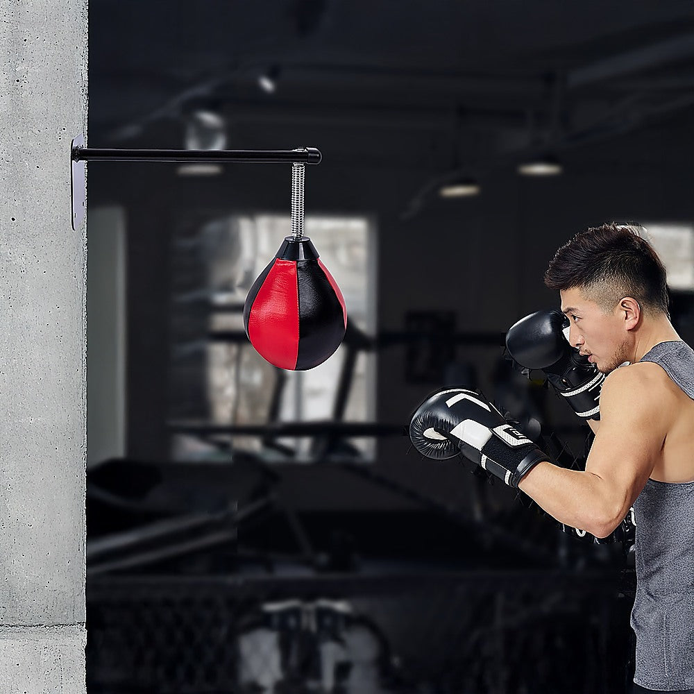 Wall Hanging Boxing Punching Bag Speed Training Stress Relief Kit with Wall Mount Bracket