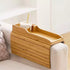 Bamboo Sofa Arm Tray Couch Phone Holder Anti-Slip for Snacks Drinks